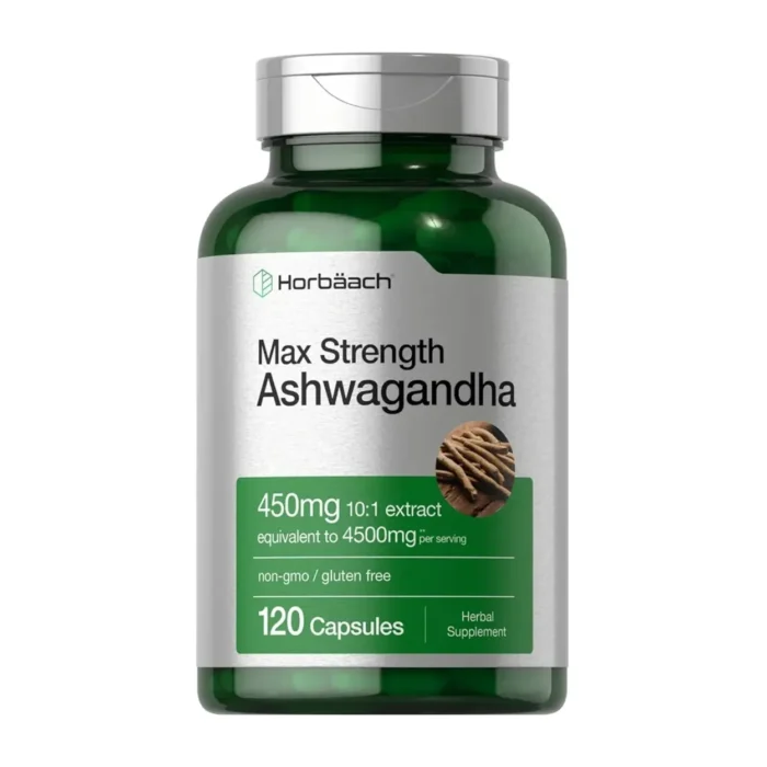 Ashwagandha 450 mg Extra Fuerza Horbaach 120 Cápsulas - Imagen 1