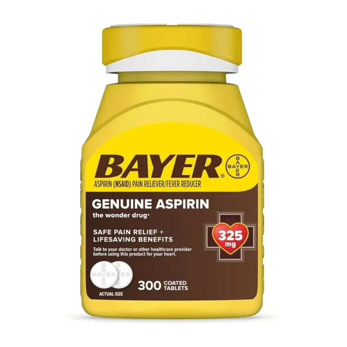 Aspirina genuina 325 mg Bayer 300 Tabletas - Imagen 1