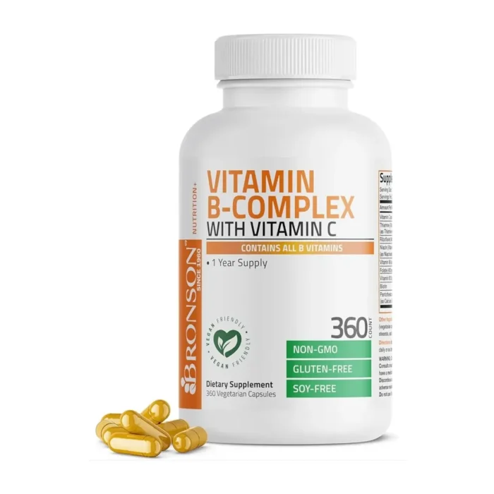 Complejo B con Vitamina C Bronson 360 Cápsulas Vegetales - Imagen 1