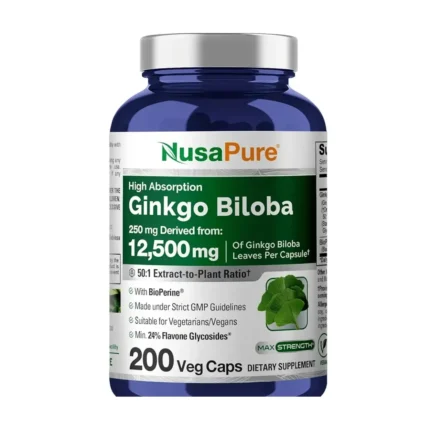 Ginkgo Biloba 12500 mg NusaPure 200 Cápsulas Vegetale