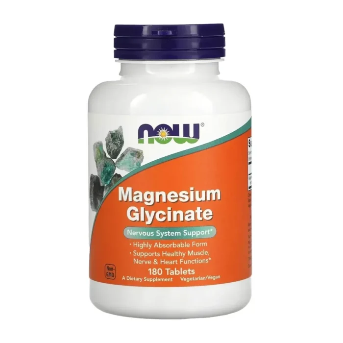 Glicinato de Magnesio Now Foods 180 Tabletas - Imagen 1
