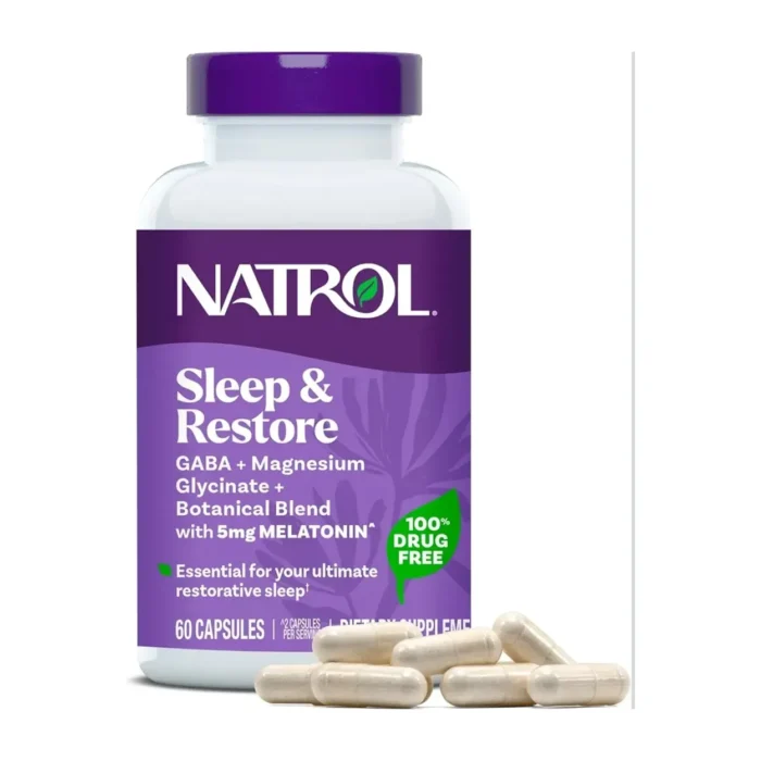 magnesio con GABA y Melatonina 5 mg Natrol 60 Cápsulas - Imagen 1