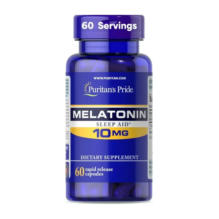 Melatonina 10 mg de liberación rápida Puritan's Pride 60 Cápsulas - Imagen 1