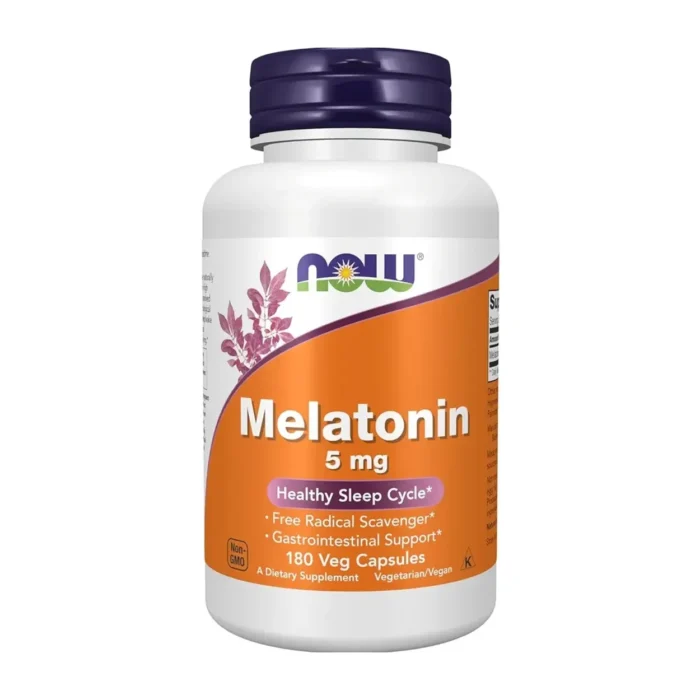 Melatonina 5 mg Now Foods 180 Cápsulas Vegetales - Imagen 1