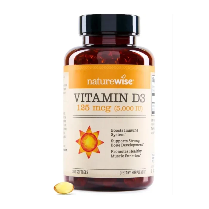 Vitamina D3 125 mcg 5000 IU NatureWise 360 Softgels - Imagen 1