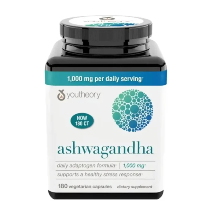 ashwagandha 1000 mg Youtheory 180 Cápsulas Vegetale - Imagen 1